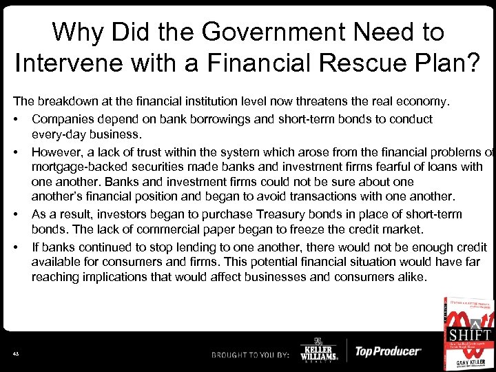 Why Did the Government Need to Intervene with a Financial Rescue Plan? The breakdown
