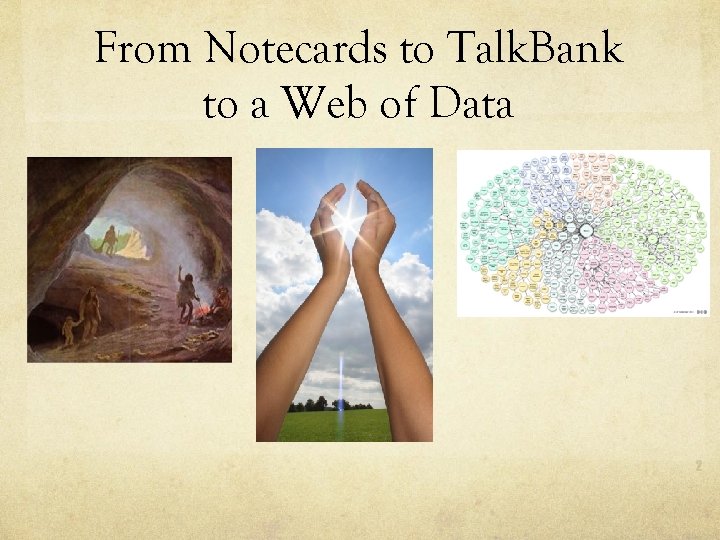 From Notecards to Talk. Bank to a Web of Data 