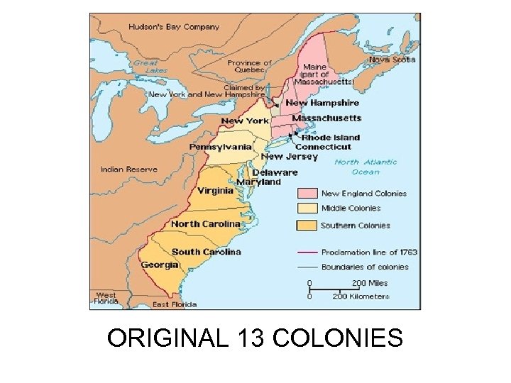 ORIGINAL 13 COLONIES 