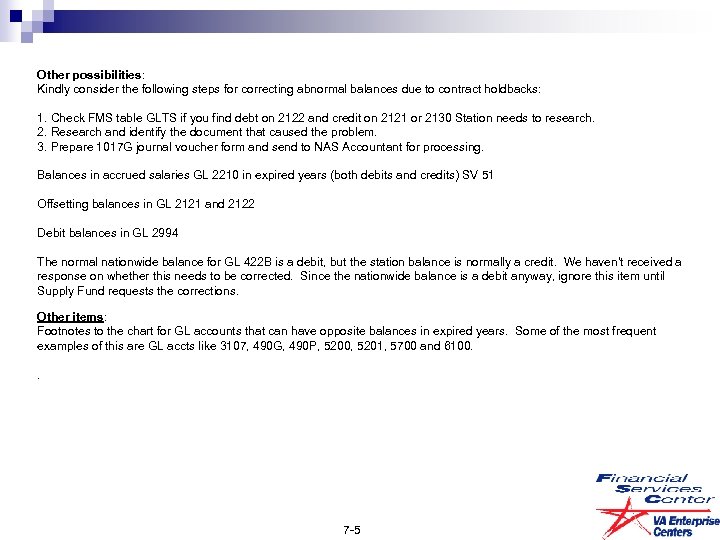 Other possibilities: Kindly consider the following steps for correcting abnormal balances due to contract