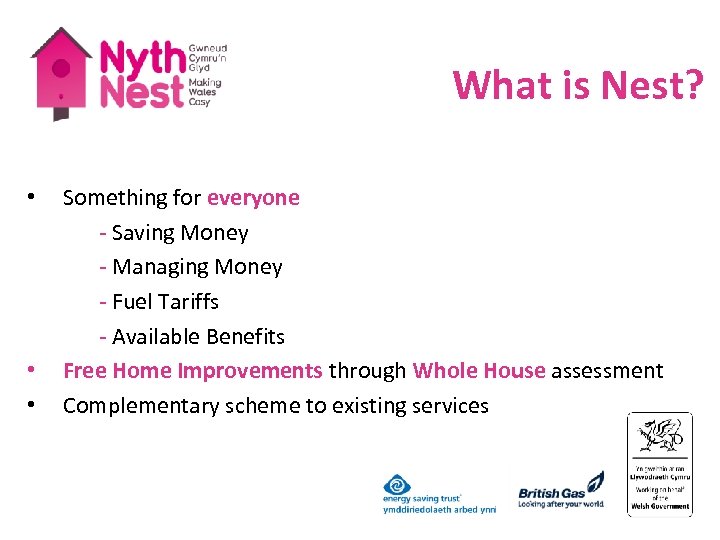 What is Nest? • • • Something for everyone - Saving Money - Managing