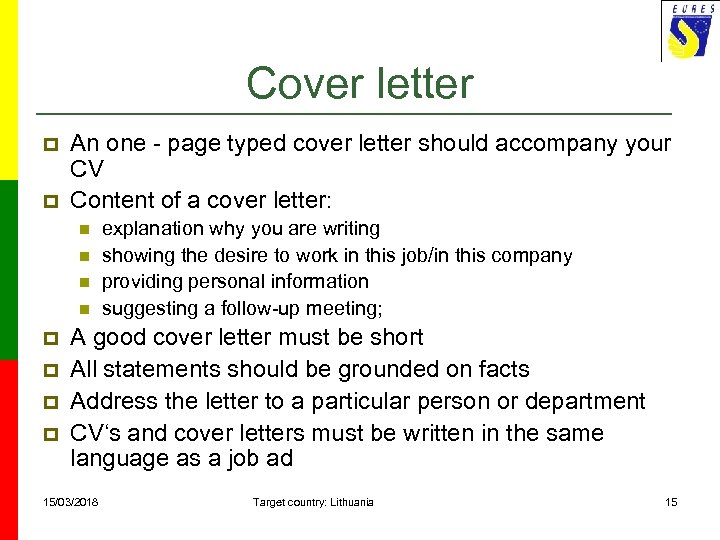 Cover letter p p An one - page typed cover letter should accompany your