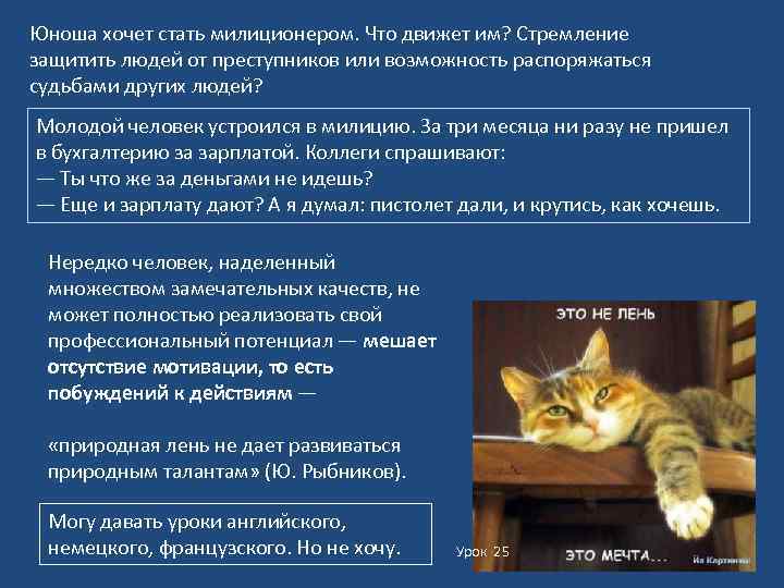 Юноша хочет стать милиционером. Что движет им? Стремление защитить людей от преступников или возможность