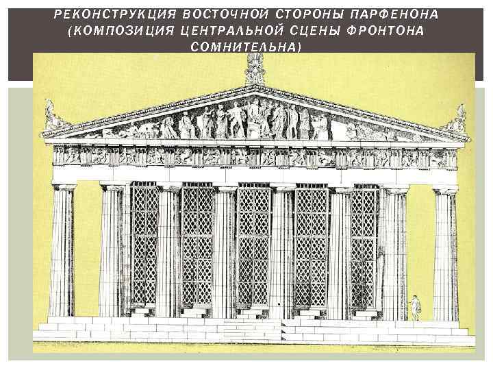 РЕКОНСТРУКЦИЯ ВОС ТОЧНОЙ СТОРОНЫ ПАРФЕН ОН А (КОМПО ЗИЦИЯ ЦЕНТРАЛЬНОЙ СЦЕНЫ ФРО НТО НА
