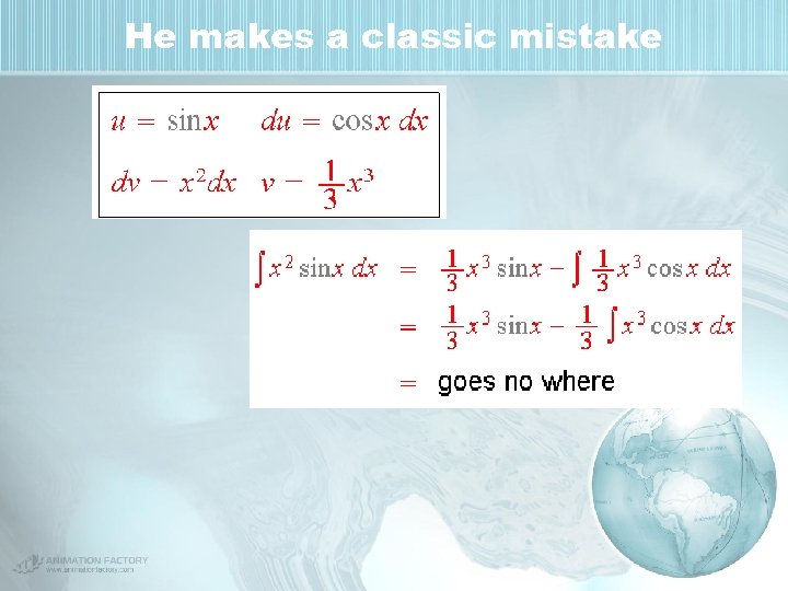 He makes a classic mistake 