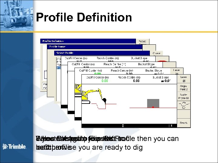 Profile Definition Select finished press the to Press OK again to select. Profile When
