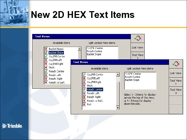 New 2 D HEX Text Items 