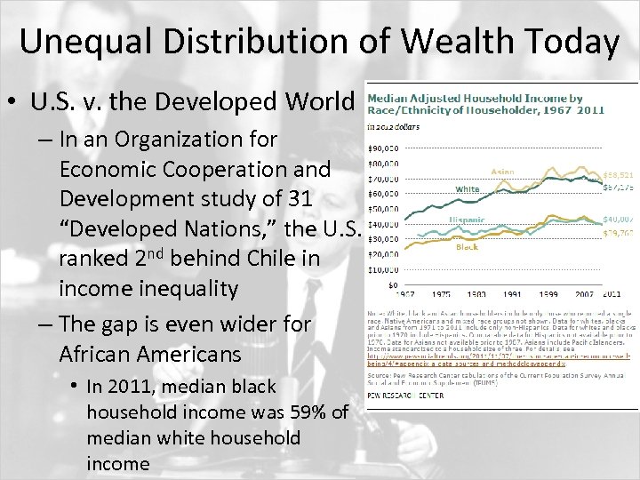 Unequal Distribution of Wealth Today • U. S. v. the Developed World – In