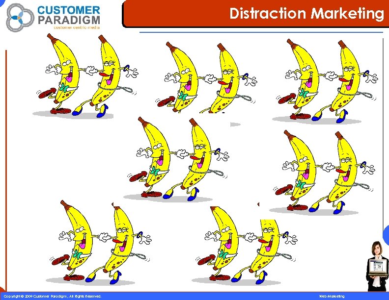 Distraction Marketing 18 Copyright © 2009 Customer Paradigm , All Rights Reserved. Web Marketing