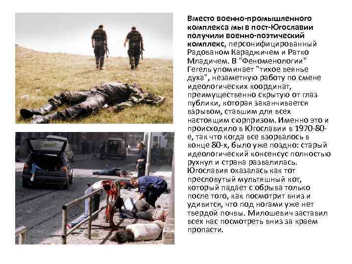Вместо военно-промышленного комплекса мы в пост-Югославии получили военно-поэтический комплекс, персонифицированный Радованом Караджичем и Ратко