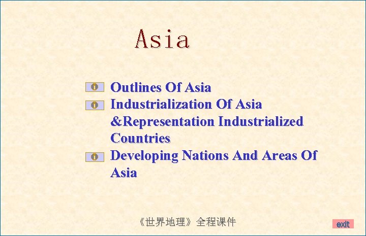 Asia Outlines Of Asia Industrialization Of Asia &Representation Industrialized Countries Developing Nations And Areas