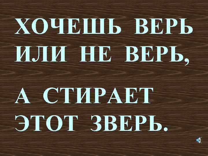 ХОЧЕШЬ ВЕРЬ ИЛИ НЕ ВЕРЬ, А СТИРАЕТ ЭТОТ ЗВЕРЬ. 