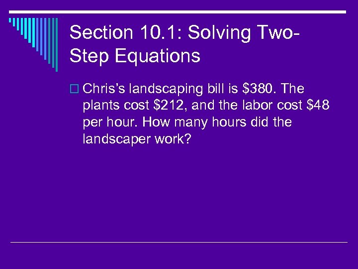 Chapter 10 Solving Linear Equations Regular Math