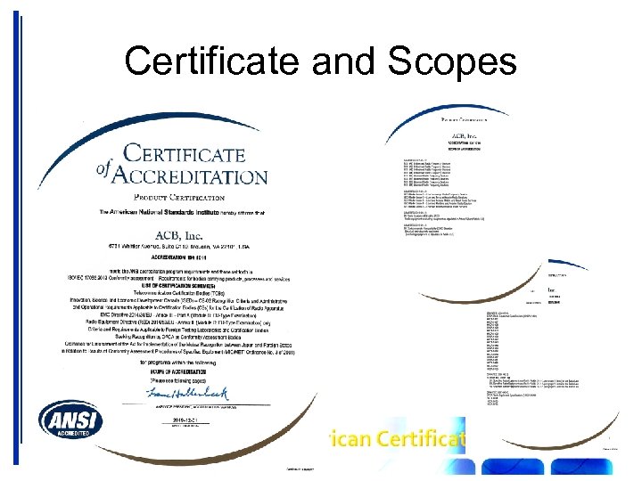 Certificate and Scopes 