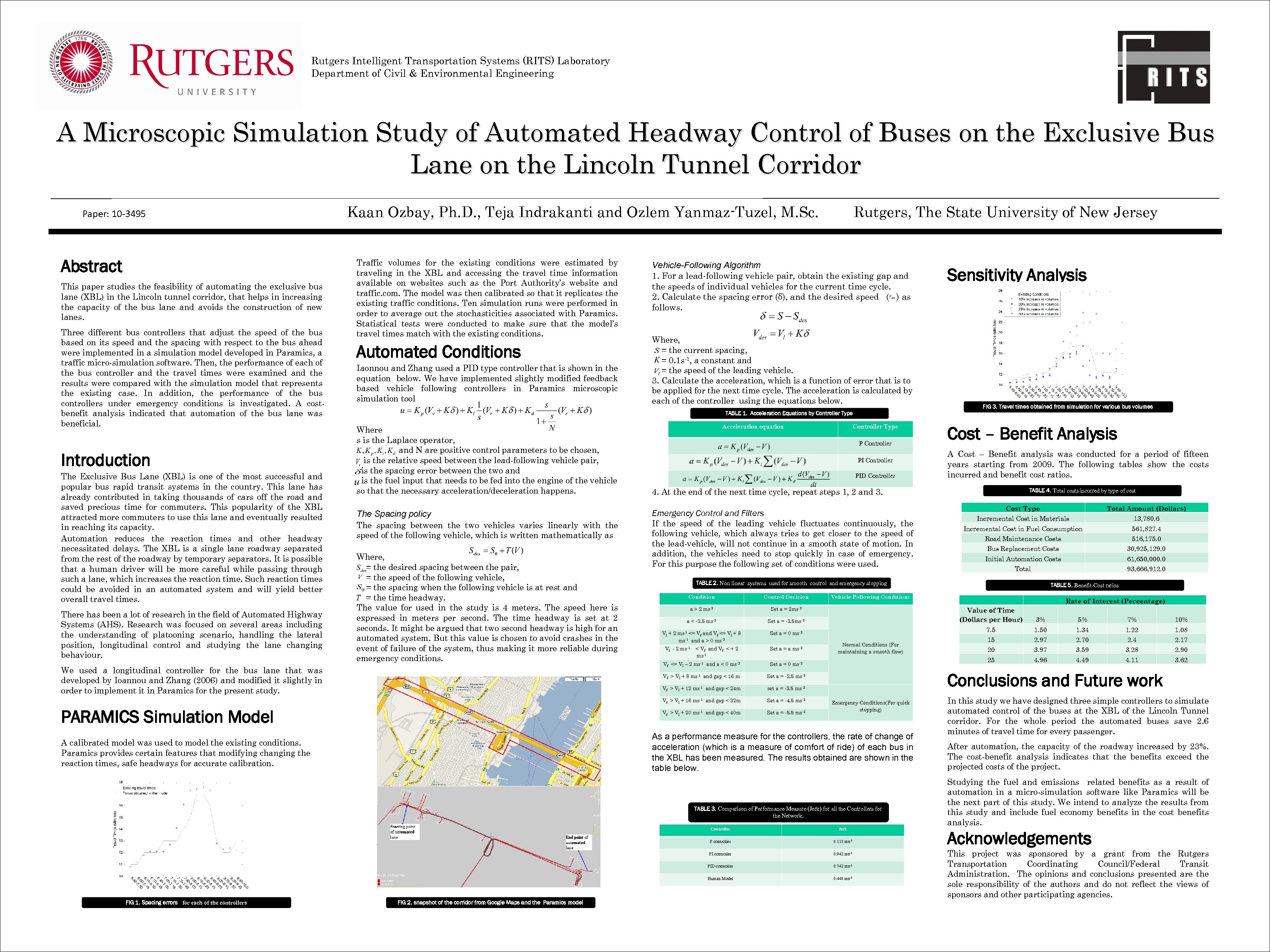 Rutgers Intelligent Transportation Systems (RITS) Laboratory Department of Civil & Environmental Engineering A Microscopic