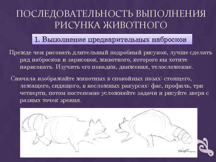 При выполнении предварительных эскизов набросков прежде всего необходимо определить