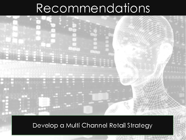 Recommendations Develop a Multi Channel Retail Strategy 