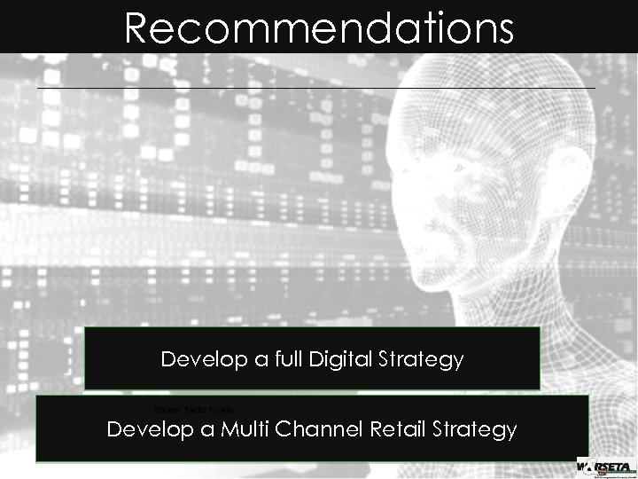 Recommendations Develop a full Digital Strategy Develop a Multi Channel Retail Strategy 