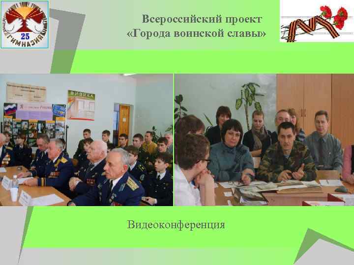 Всероссийский проект «Города воинской славы» Видеоконференция 