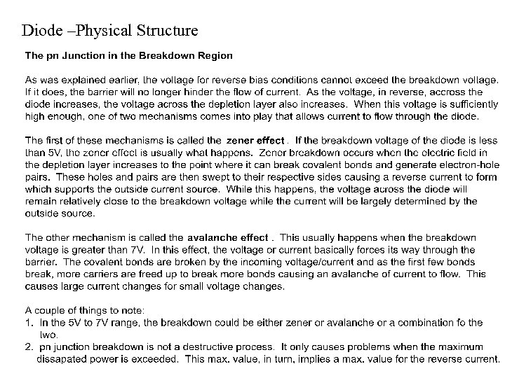 Diode –Physical Structure 