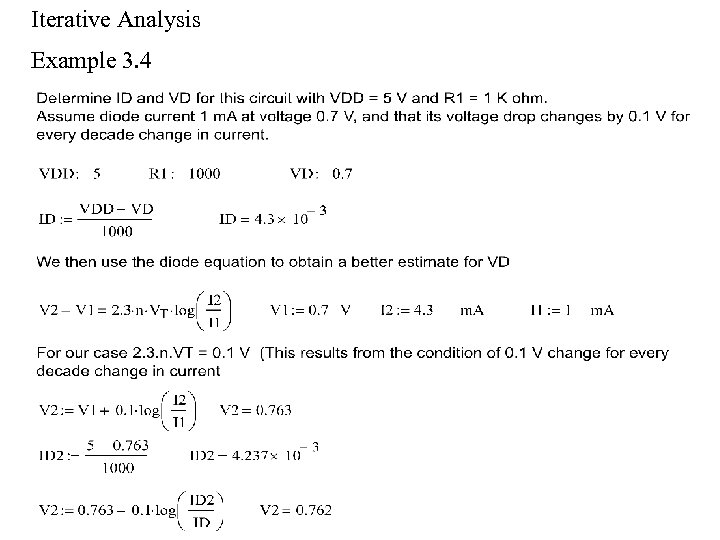 Iterative Analysis Example 3. 4 