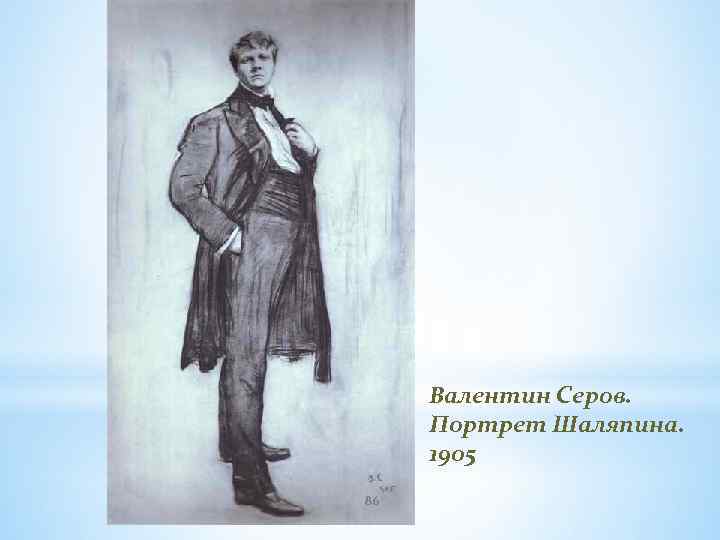 Валентин Серов. Портрет Шаляпина. 1905 86 