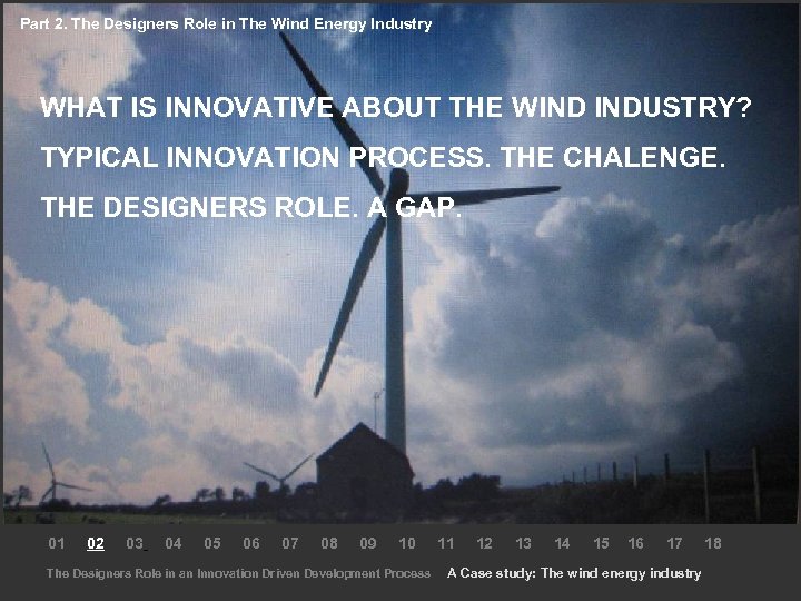 Part 2. The Designers Role in The Wind Energy Industry WHAT IS INNOVATIVE ABOUT