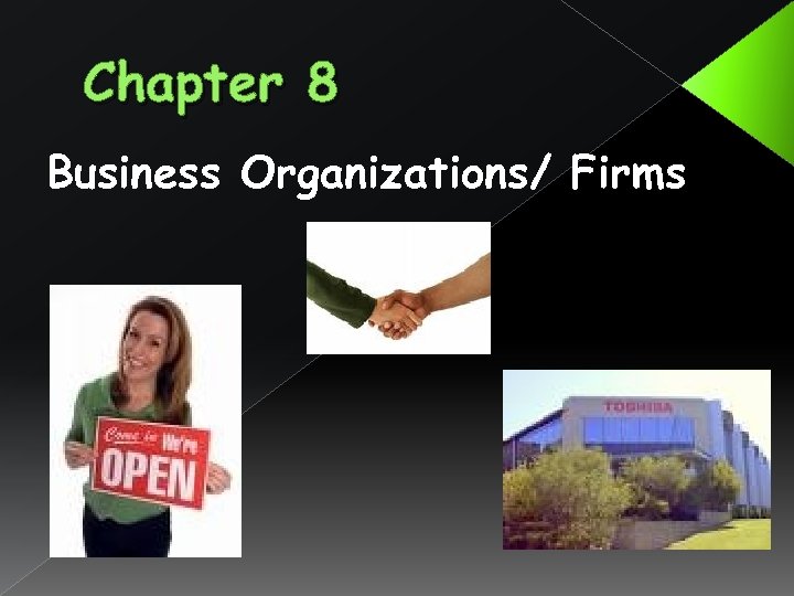 Chapter 8 Business Organizations/ Firms 