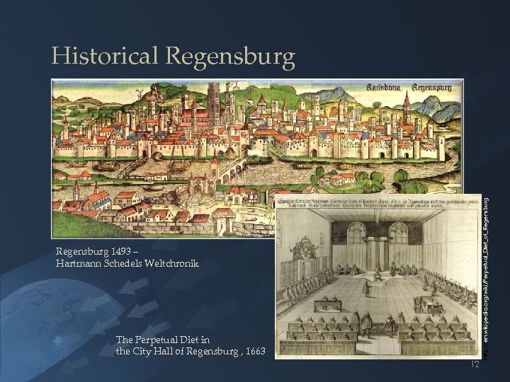 Regensburg 1493 – Hartmann Schedels Weltchronik The Perpetual Diet in the City Hall of