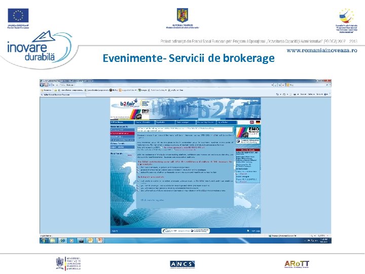 Evenimente- Servicii de brokerage 