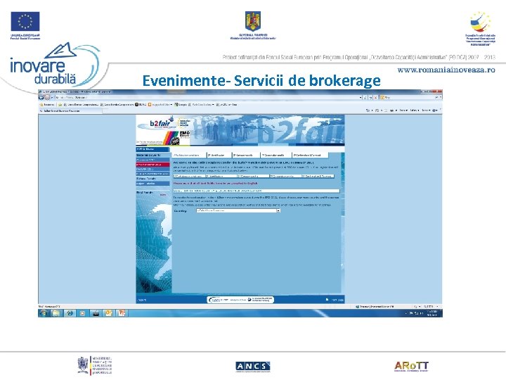 Evenimente- Servicii de brokerage 