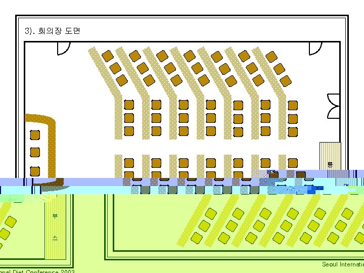 3). 회의장 도면 통 역 부 스 Seoul International Diet Conference 2003 