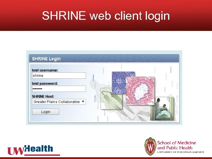 SHRINE web client login 