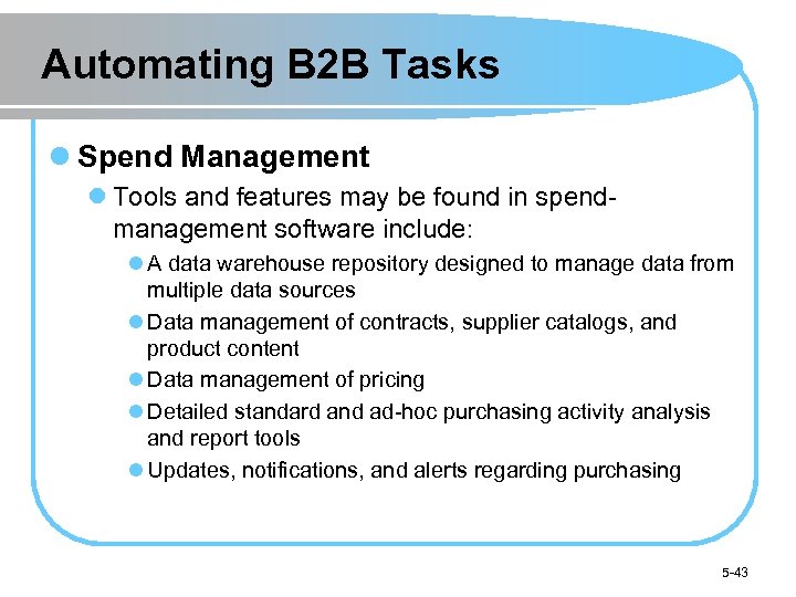 Chapter 5 B 2 B E-Commerce Learning