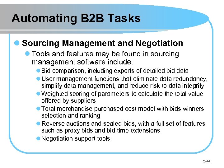 Chapter 5 B 2 B E-Commerce Learning