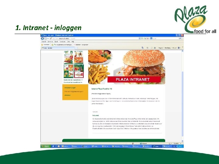 1. Intranet - inloggen 