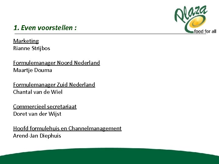 1. Even voorstellen : Marketing Rianne Strijbos Formulemanager Noord Nederland Maartje Douma Formulemanager Zuid