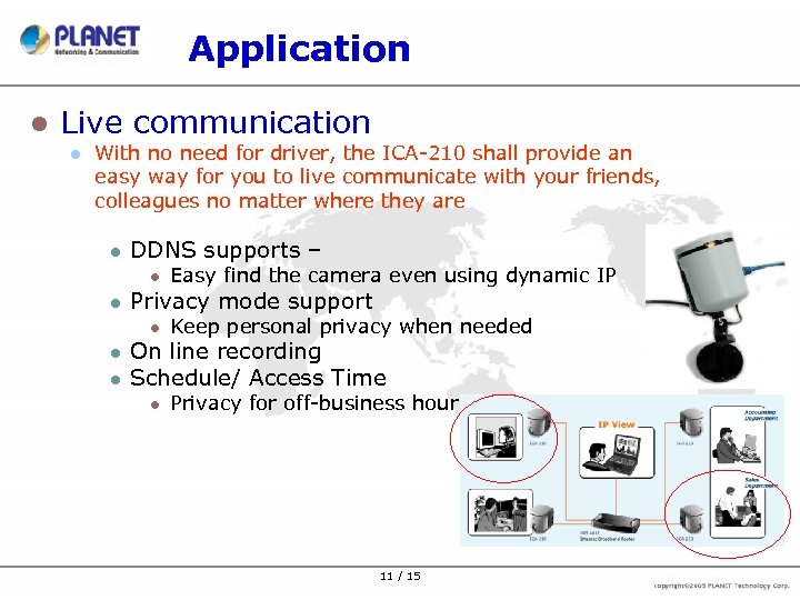 Application l Live communication l With no need for driver, the ICA-210 shall provide