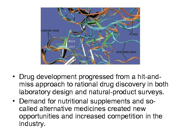  • Drug development progressed from a hit-andmiss approach to rational drug discovery in