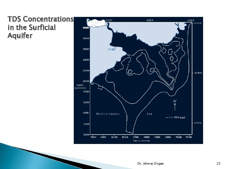 TDS Concentrations in the Surficial Aquifer Dr. Ahmet Dogan 23 
