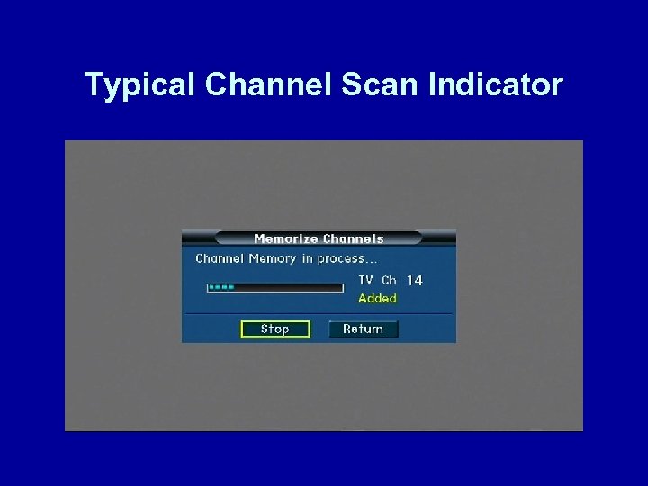 Typical Channel Scan Indicator 