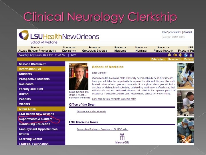 Clinical Neurology Clerkship 
