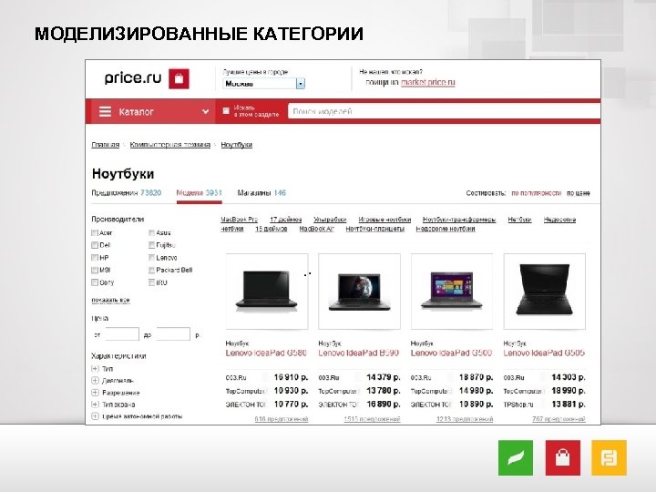 МОДЕЛИЗИРОВАННЫЕ КАТЕГОРИИ 