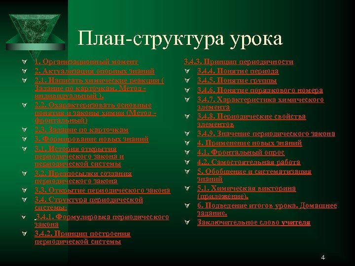 План-структура урока Ú 1. Организационный момент Ú 2. Актуализация опорных знаний Ú 2. 1.