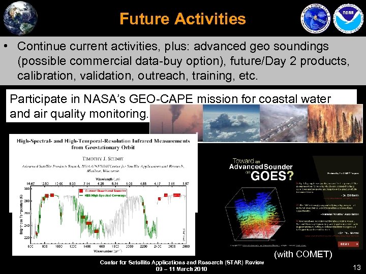 Future Activities • Continue current activities, plus: advanced geo soundings (possible commercial data-buy option),