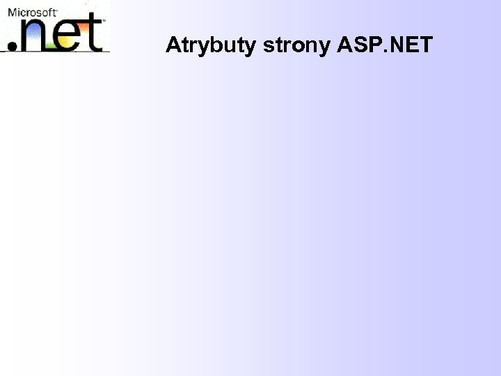 Atrybuty strony ASP. NET 