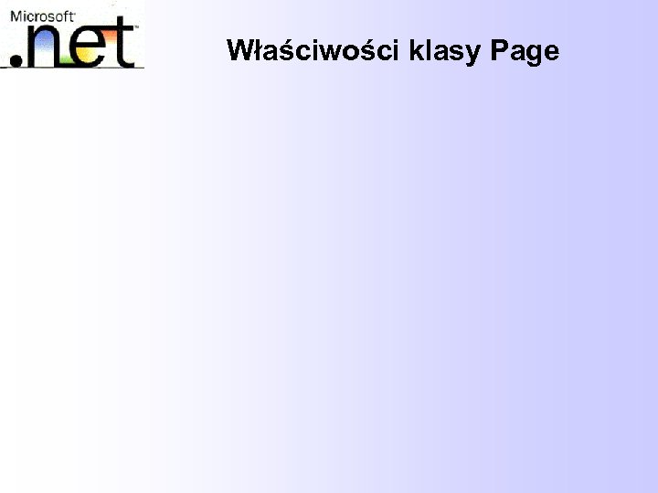 Właściwości klasy Page 