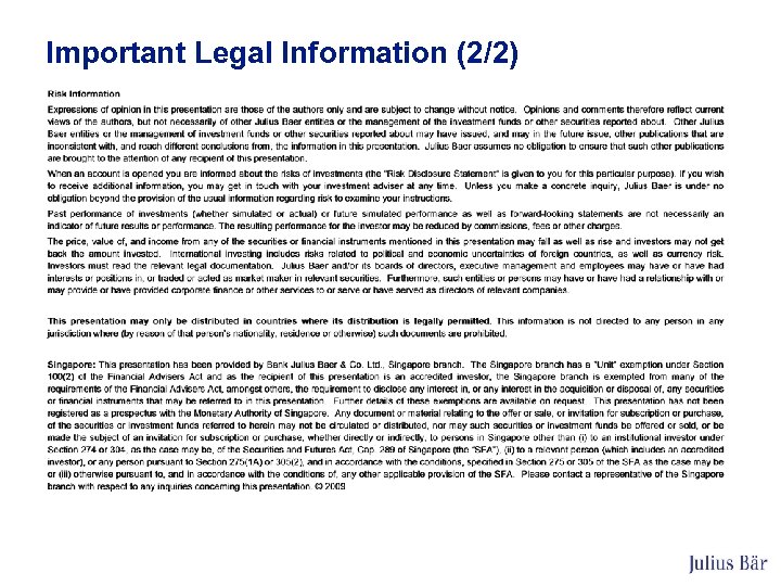 Important Legal Information (2/2) 39 