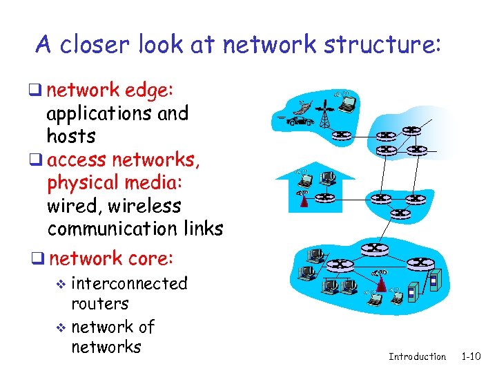A closer look at network structure: q network edge: applications and hosts q access