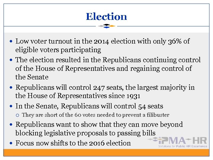 Election Low voter turnout in the 2014 election with only 36% of eligible voters